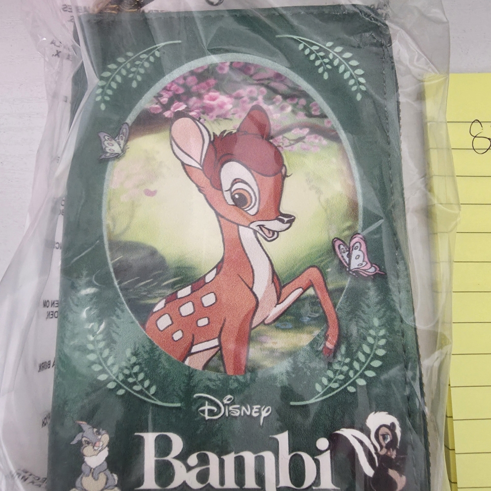 Disney Bambi Card Holder - Green with Brown and White Bambi